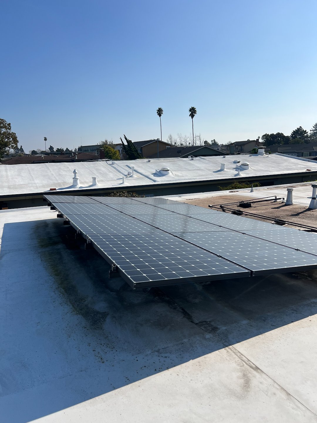 Polar Rooftop Solar Racking Foster City Rooftop Solar Installation – Flat Roof, Tilt Racking, and ...